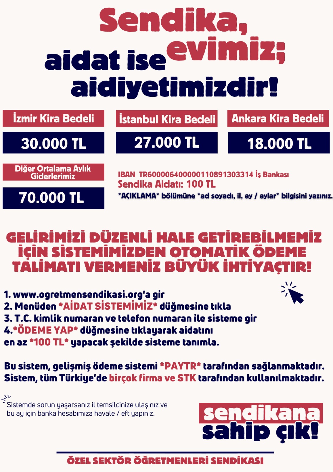 Sendikayı büyütelim mücadelemiz büyüsün